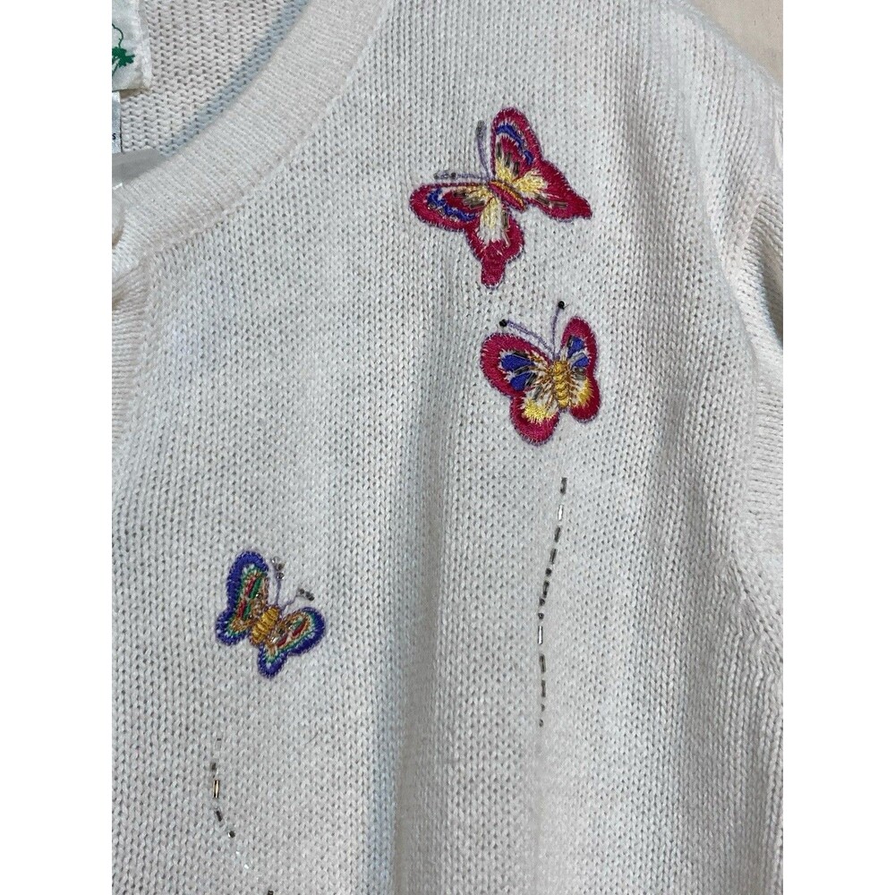 Quacker Factory Sweater XL Cottagecore Embroidere… - image 4